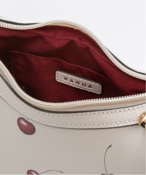 ショルダーバッグ バッグ 「Cherry＆Strawberry」2WAY ハーフムーンショルダーバッグ レディースの画像