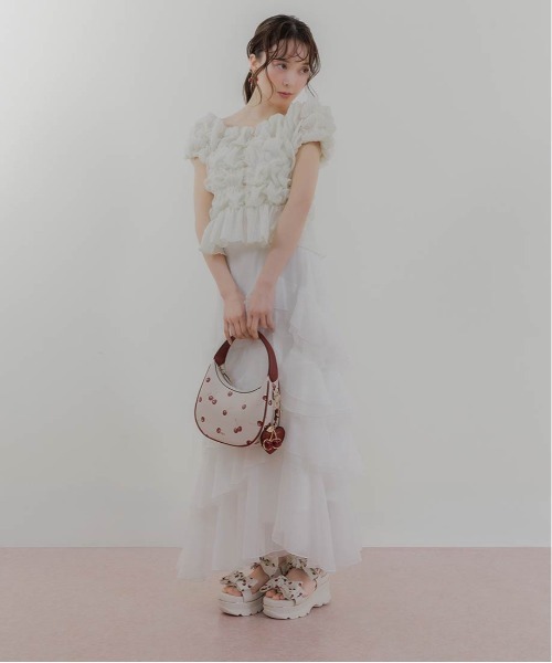 ショルダーバッグ バッグ 「Cherry＆Strawberry」2WAY ハーフムーンショルダーバッグ レディースの画像