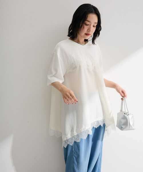 Green Parks（グリーンパークス） tシャツ 半袖 レースキャミ