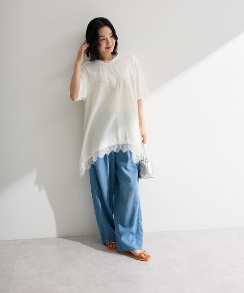 Green Parks（グリーンパークス） tシャツ レースキャミドッキングプル