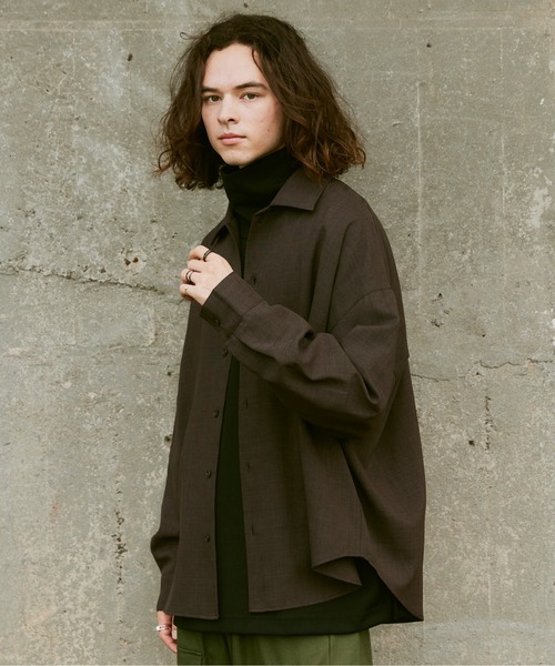「Casper John」 長袖シャツ SMALL ブラウン メンズ_画像8