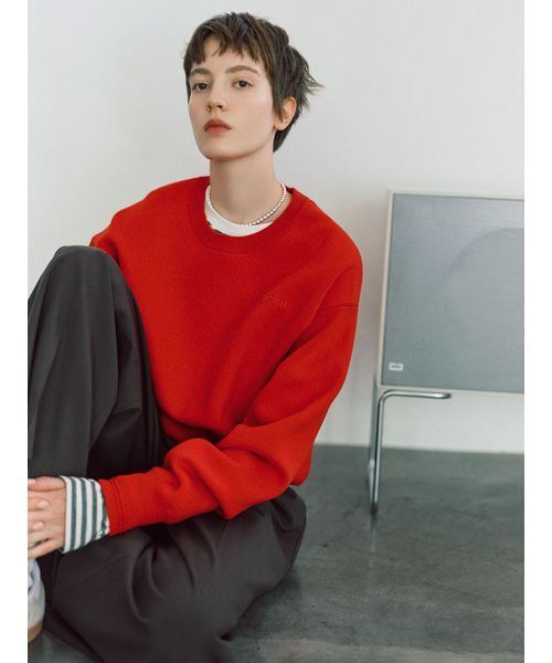 emmi tシャツ emmiロゴクロップドボーダーカットソー レディース