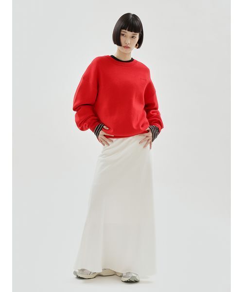 emmi tシャツ emmiロゴクロップドボーダーカットソー レディース