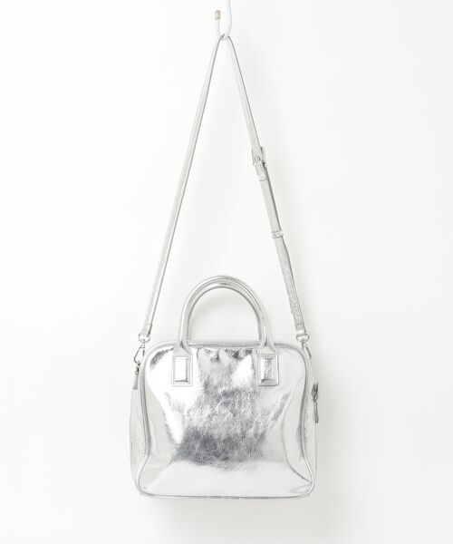 「ADAM ET ROPE'」 ワンポイント2WAYバッグ - シルバー レディース_画像2