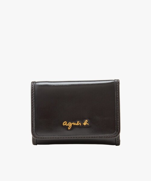 agnes b.（アニエスベー） 財布 レザー 三つ折り ウォレット ”Nathalie