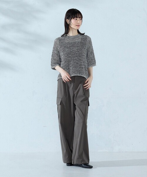 「COMME CA ISM」 カーゴパンツ MEDIUM ブラック レディース_画像2