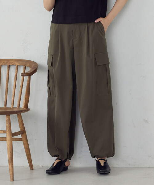 「COMME CA ISM」 カーゴパンツ MEDIUM ブラック レディース_画像7