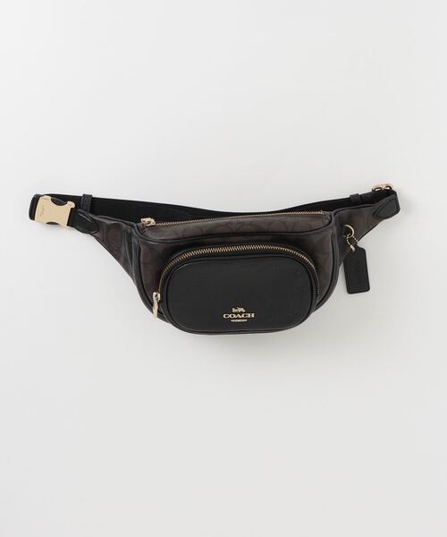 [本日発送•美品]COACH ボディバッグ・ウエストポーチ ブラウン・ブラック COACH（コーチ） ウエストバッグ - ブラウン レディース : ZOZOTOWN