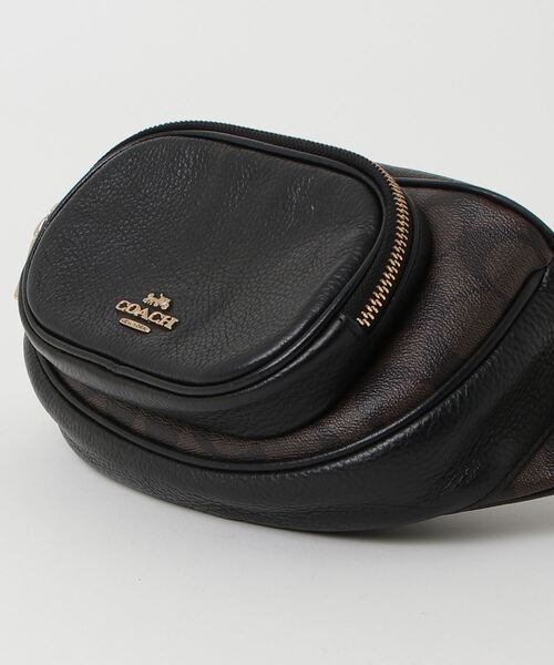 [本日発送•美品]COACH ボディバッグ・ウエストポーチ ブラウン・ブラック COACH（コーチ） ウエストバッグ - ブラウン レディース : ZOZOTOWN