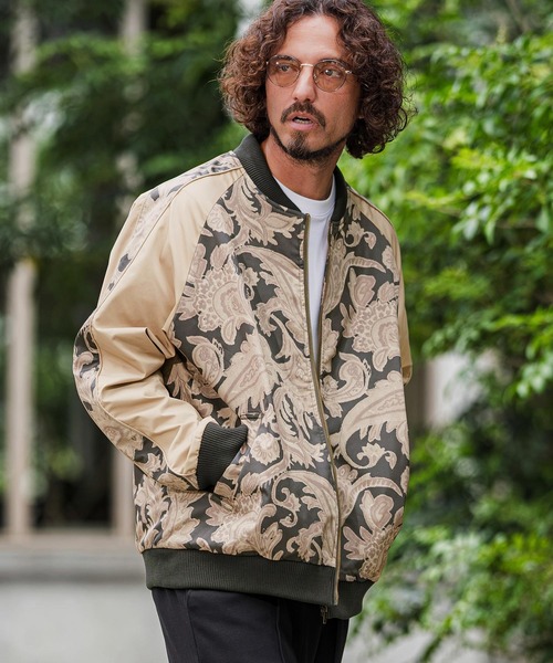 CAMBIO（カンビオ） スカジャン mj11895-Bonded Paisley Allover