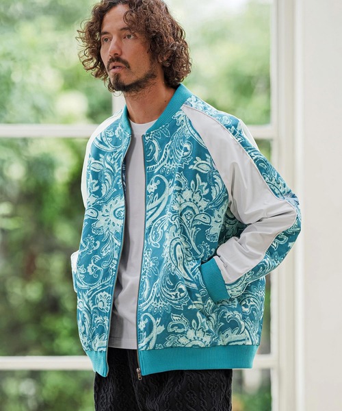 CAMBIO（カンビオ） スカジャン mj11895-Bonded Paisley Allover
