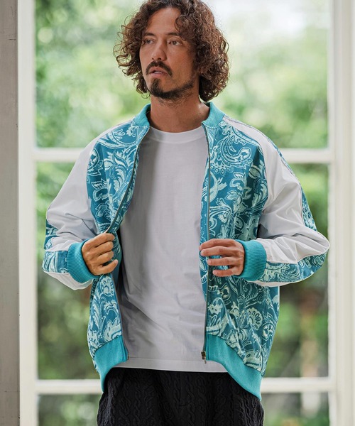 CAMBIO（カンビオ） スカジャン mj11895-Bonded Paisley Allover