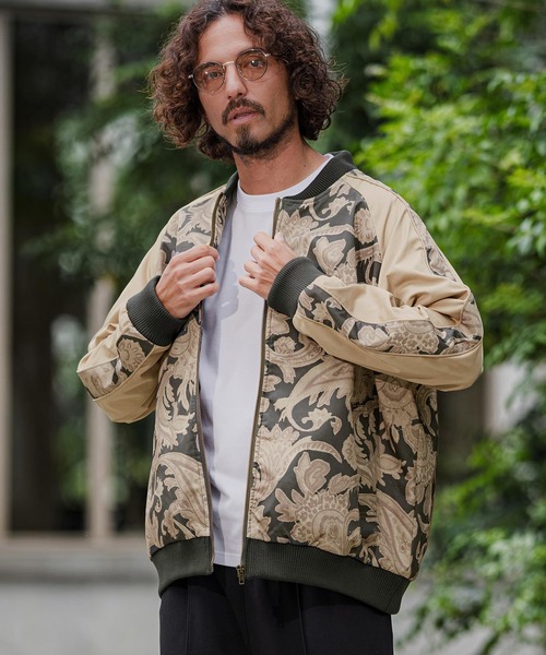 CAMBIO（カンビオ） スカジャン mj11895-Bonded Paisley Allover