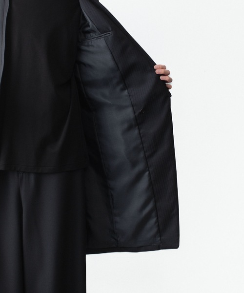ノーカラーコート コート SHADOW STRIPE TYROCKEN COAT メンズの画像