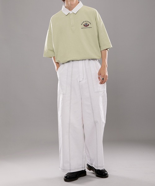 ⭐️月末セール中⭐️Y's ワイズ FRENCH TERRY ステッチパンツ STLTH WIDE PANTS F/CE.XDIGAWEL｜DIGAWEL｜BOTTOMS（ボトムス