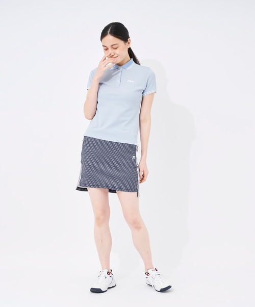 サイズ：S FILA GOLF フィラゴルフ ; 中綿 フロントジップ スカート 千鳥柄 ホワイト系 [240101426387] ゴルフウェア レディース ストスト FILA GOLF スカート 「FILA GOLF:フィラゴルフ」 レディース