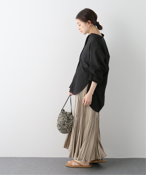 FRAMeWORK - 美品 フレームワーク スキッパー シャツ ブラウス コットン シルク 羽織り FRAMeWORK シャツ ブラウス コットンシルクオーガンジー