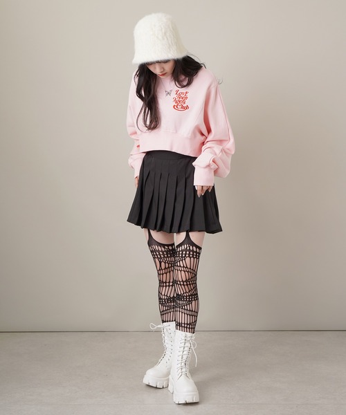 SPINNS（スピンズ） タイツ ダメージデザイン 網タイツ レディース