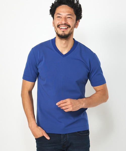 シルケットスムースVネックTシャツ シルケットスムースVネックTシャツ｜メンズファッション通販
