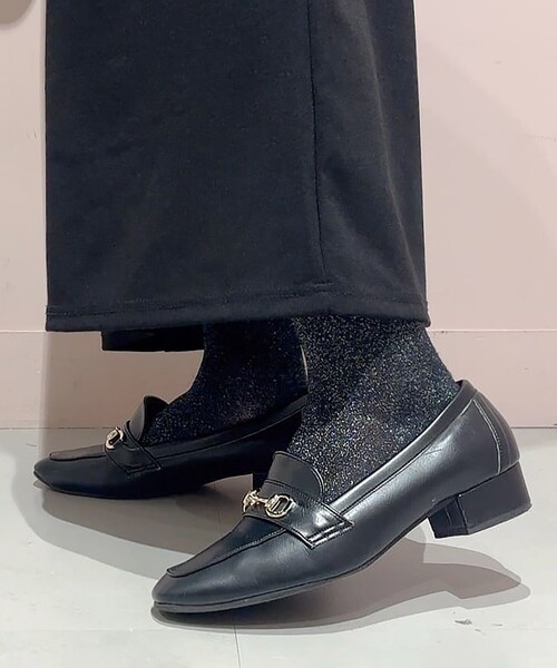 パンプス スクエアトゥローファー レイン対応_17