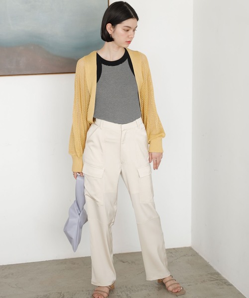 GeeRA（ジーラ） カーディガン バックオープンサマーメッシュボレロ