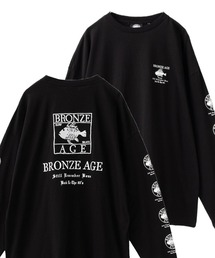 BRONZE AGE ブロンズエイジ Tシャツ Lサイズ ライトブルー　刺繍 BRONZE AGE tシャツ ブロンズ エイジ ピグメントTシャツ メンズ