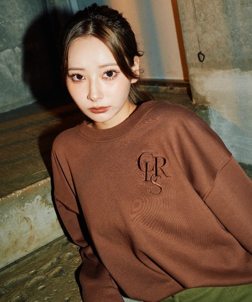 トレーナー スウェット 「PyunA. × BLONDEY」ロゴ刺繍スウェットプルオーバー レディース