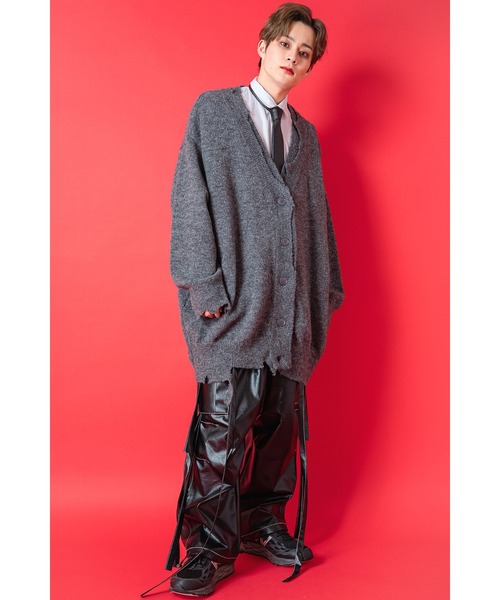 カーゴパンツ a.p.o.v. レザーテクノパンツ メンズ レディースの画像