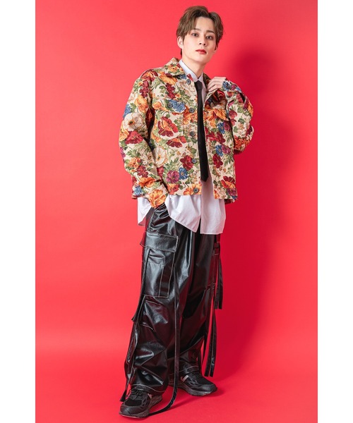カーゴパンツ a.p.o.v. レザーテクノパンツ メンズ レディースの画像