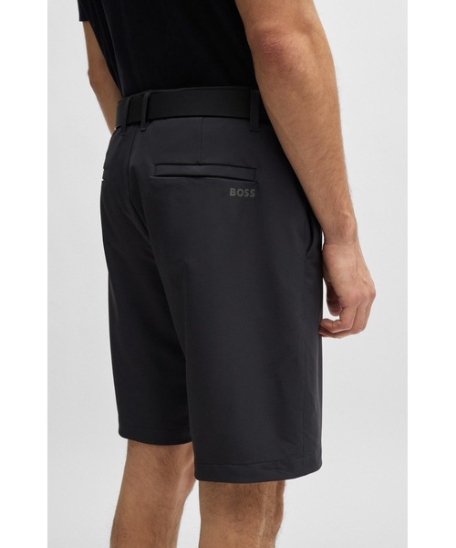HUGO BOSS ウォーターリペレント ツイルパンツ BOSS - Cuffed pants in water-repellent four-way-stretch