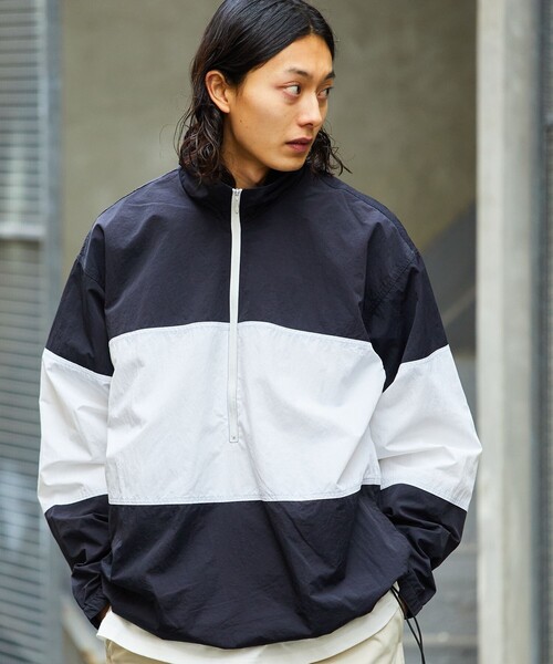【 】CK UNISEX ジップアップアノラック◆送料無料◆ FREAK'S STORE ブルゾン アウター NYLON HALF ZIP BLOUSON PANEL