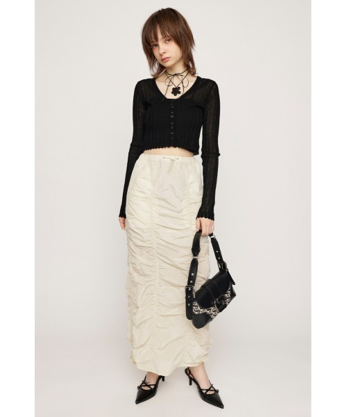 SLY（スライ） ロング スカート 夏 「2サイズ展開」I LINE GATHER SK