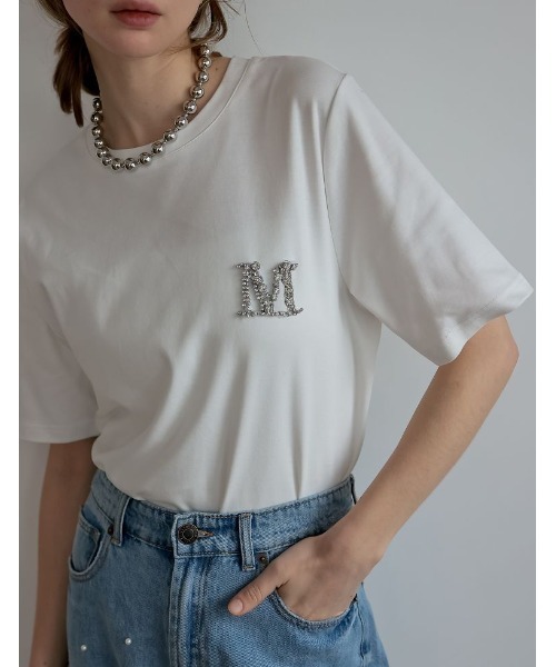 tシャツ Tシャツ レディース 「2024SS COLLECTION」「MEISM by Re:EDIT」「UVカット」「吸水」「速乾」Mロゴビジュー｜zozo｜02