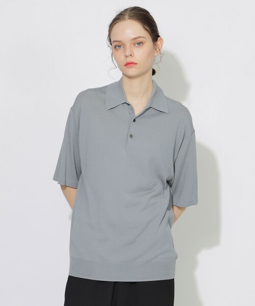 8G SHOOT ニットポロシャツ　グレー Shirt / Polo | 8G SHOOT WEBSTORE