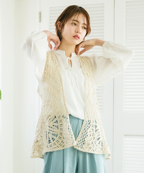 美品◎TAGLIATORE × Brilla ベスト ジレ 46 アイボリー 4854091rcol2.jpg