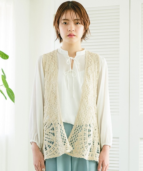 Mal.レレレさんクロシェベストジレ新品未使用タグ付き本日配信完売品です Liilas ベスト ジレ クロシェジレ レディース : ZOZOTOWN Yahoo