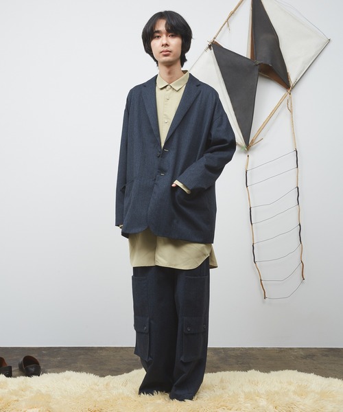 【GRANCY】ジップデザイン カーゴパンツ　ブラック　Mサイズ GRANCY（グランシー）の「【GRANCY】ZipDesign CargoPants