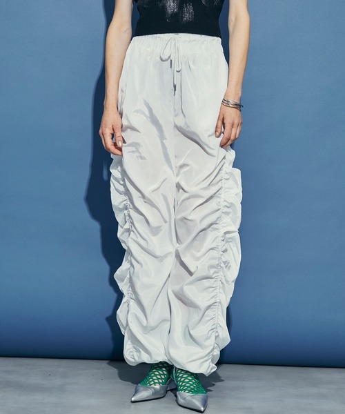 uyu. パンツ Side Ruffle Design Pants / サイドフリルデザイン