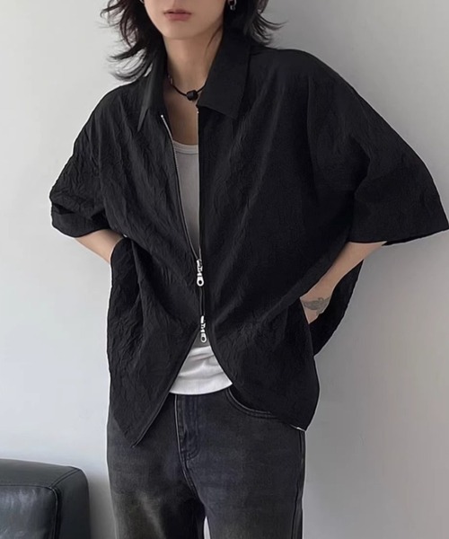 MGV（エムジーヴィー） シャツ Zip Short-Sleeve Top メンズ