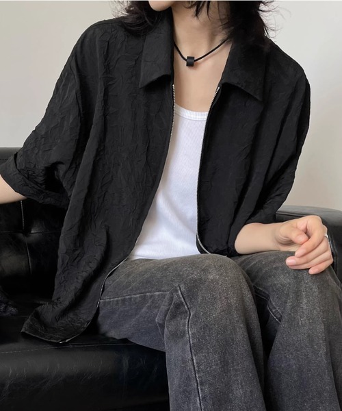 MGV（エムジーヴィー） シャツ Zip Short-Sleeve Top メンズ