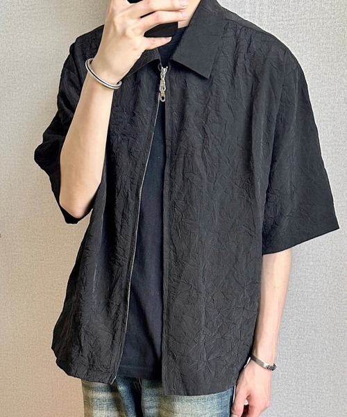 MGV（エムジーヴィー） シャツ Zip Short-Sleeve Top メンズ