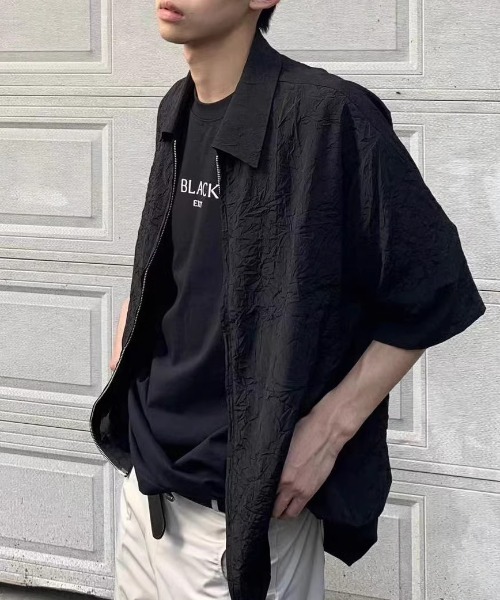 MGV（エムジーヴィー） シャツ Zip Short-Sleeve Top メンズ