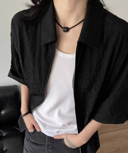 MGV（エムジーヴィー） シャツ Zip Short-Sleeve Top メンズ