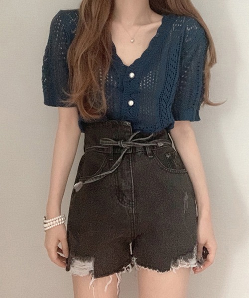 ニット セーター かぎ編みニットトップス レディース : ZOZOTOWN