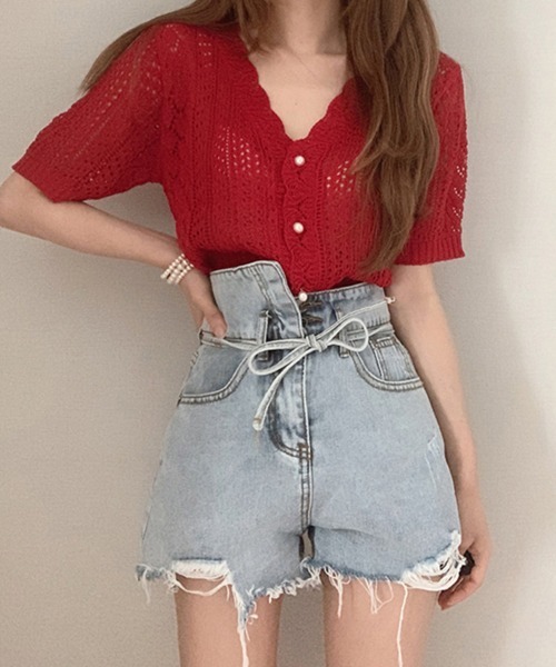 ニット セーター かぎ編みニットトップス レディース : ZOZOTOWN