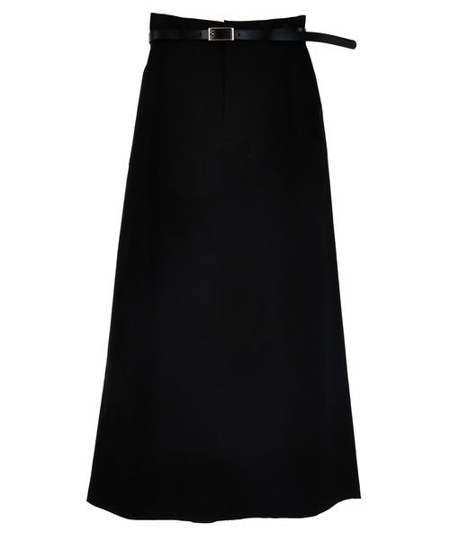 【PRADA】レザーベルト付き チノ サークル ミディスカート org.jpg