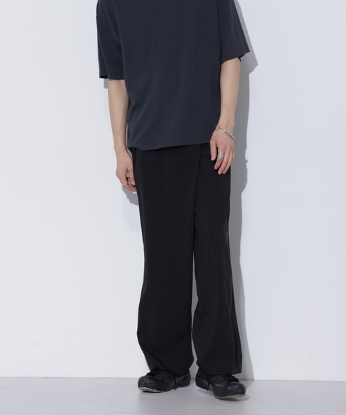 パンツ u_u Apo（s）ture パンツ LUCAS-013/マットウースラップワイドパンツ