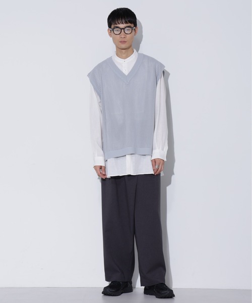 Apo（s）ture パンツ LUCAS-013/マットウースラップワイドパンツ