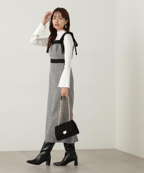 PROPORTION BODY DRESSING ワンピース ツイードリボンジャンスカ 