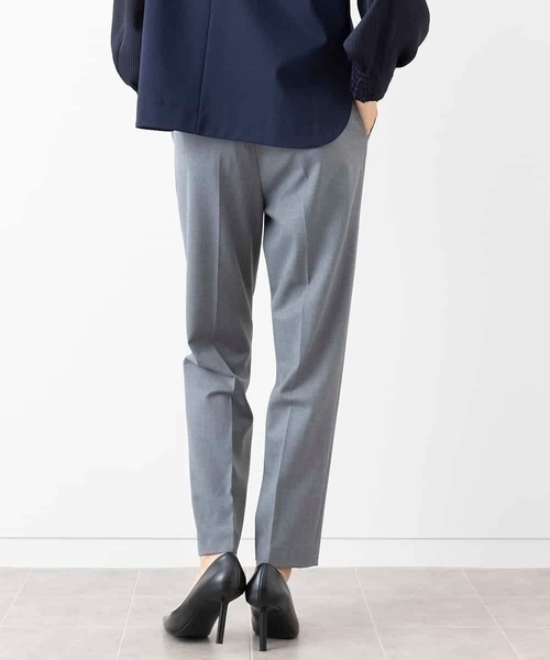 新品⭐︎ミッシェルクランストレッチテーパードシルエットパンツ MICHEL KLEIN パンツ 「新素材」裏起毛ストレッチテーパード